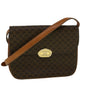 Luxury CELINE Macadam Canvas Shoulder Bag PVC Leather Brown 58671