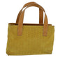Luxury CELINE C Macadam Canvas Hand Bag Yellow 58815