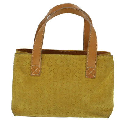 Luxury CELINE C Macadam Canvas Hand Bag Yellow 58815