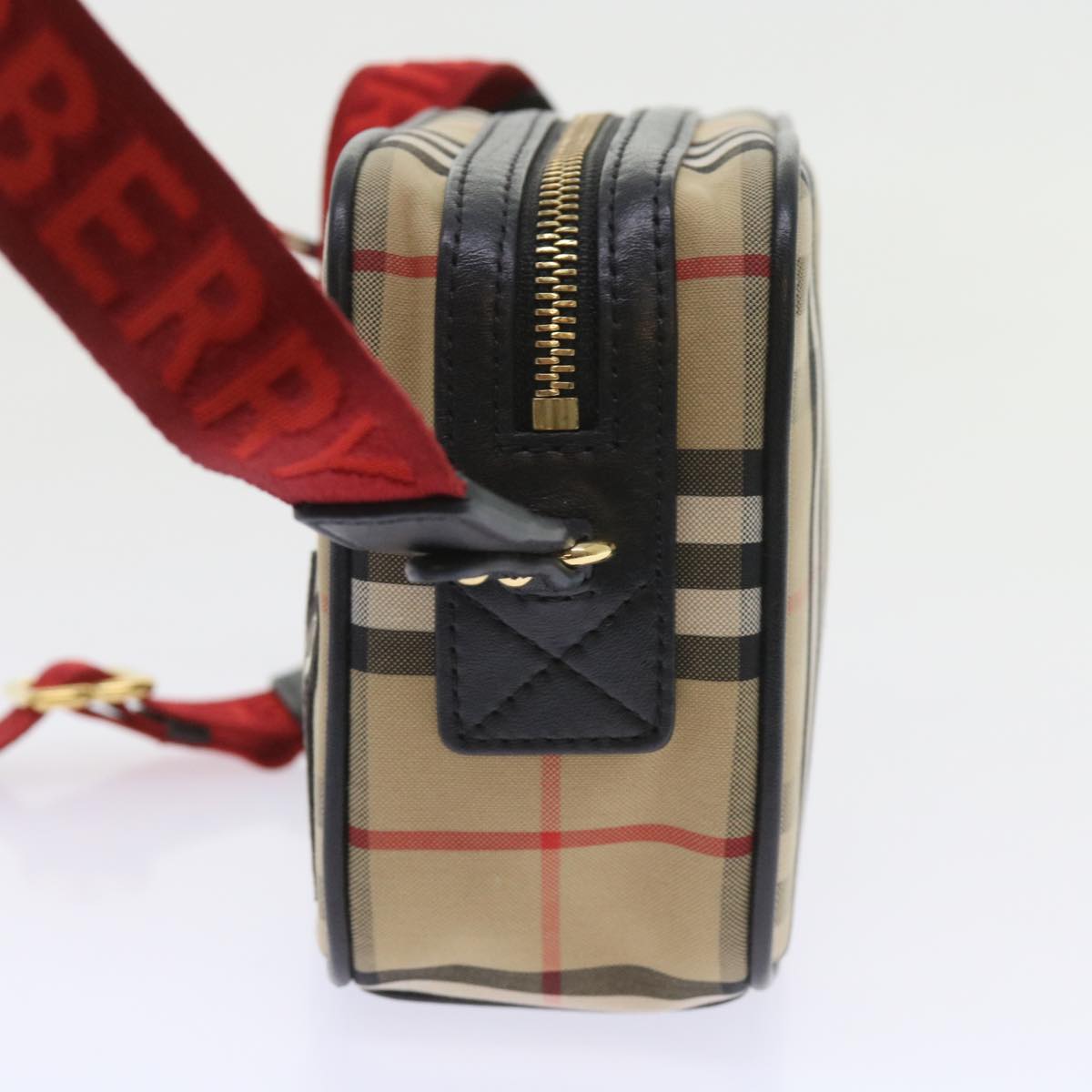Burberry Nova Auth Canvas Beige Shoulder Bag Style 13