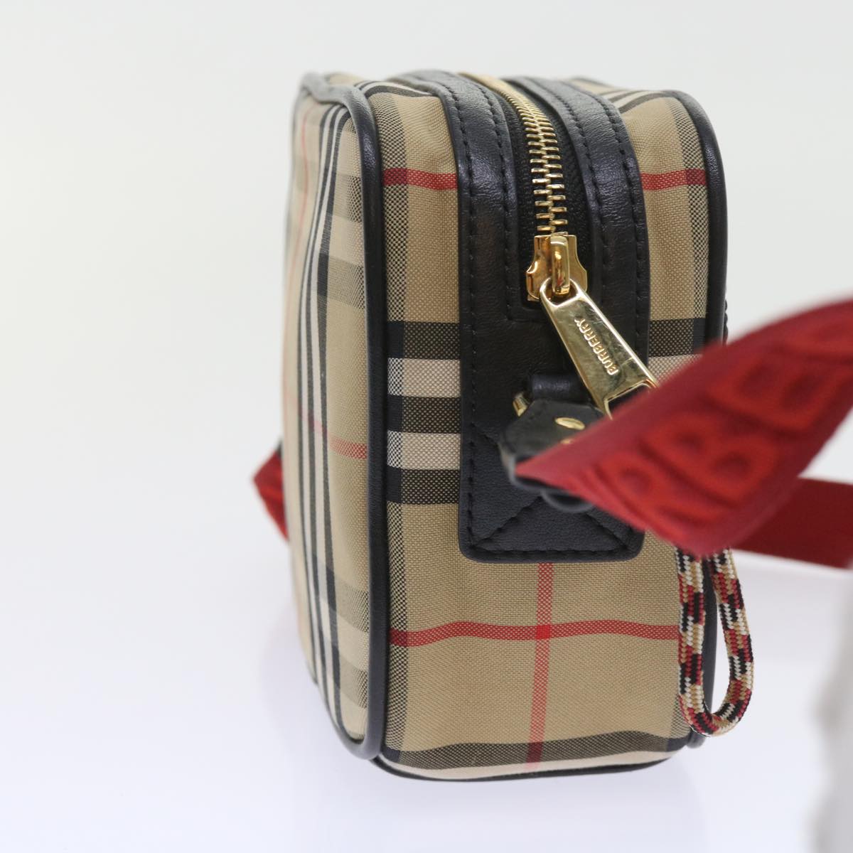 Burberry Nova Auth Canvas Beige Shoulder Bag Style 13