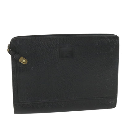 Burberry BURBERRYSs Briefcase Leather Black Handbag