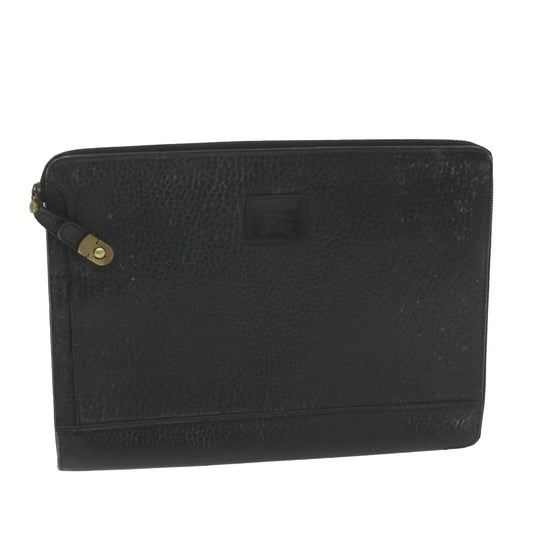 Burberry BURBERRYSs Briefcase Leather Black Handbag