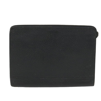 Burberry BURBERRYSs Briefcase Leather Black Handbag