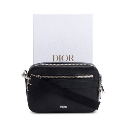 Christian Dior 2021 Black Oblique Galaxy Leather Safari Messenger Bag Rovelle Bags