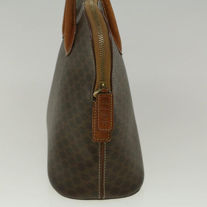 Luxury CELINE Macadam Canvas Hand Bag PVC Leather Brown 59246