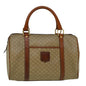 Luxury CELINE Macadam Canvas Hand Bag PVC Leather Beige 59247