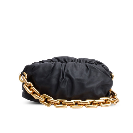Bottega Veneta Black Nappa Leather The Chain Pouch