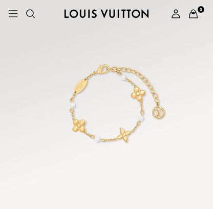 High-Quality Gold-Flower Pearl Bracelet