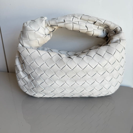 Bottega Veneta Jodie Mini White Leather Gold Hardware