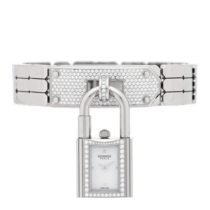 Stainless Steel Diamond Pave 16mm Kelly Quartz Watch
