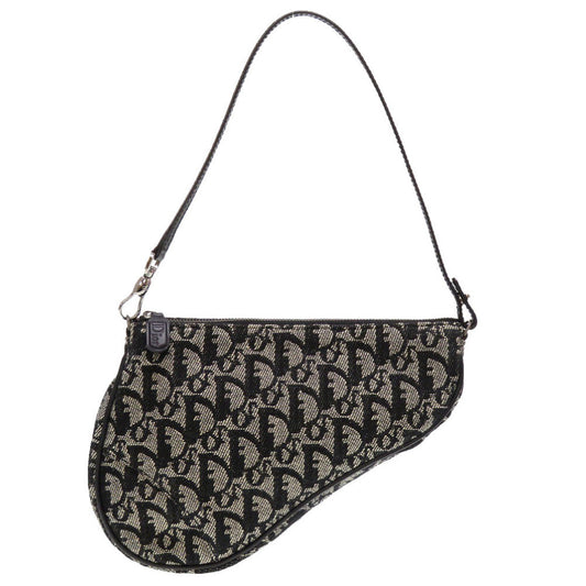 Christian Dior Pouch canvas black Saddle pouch Trotter Women Rovelle Bags