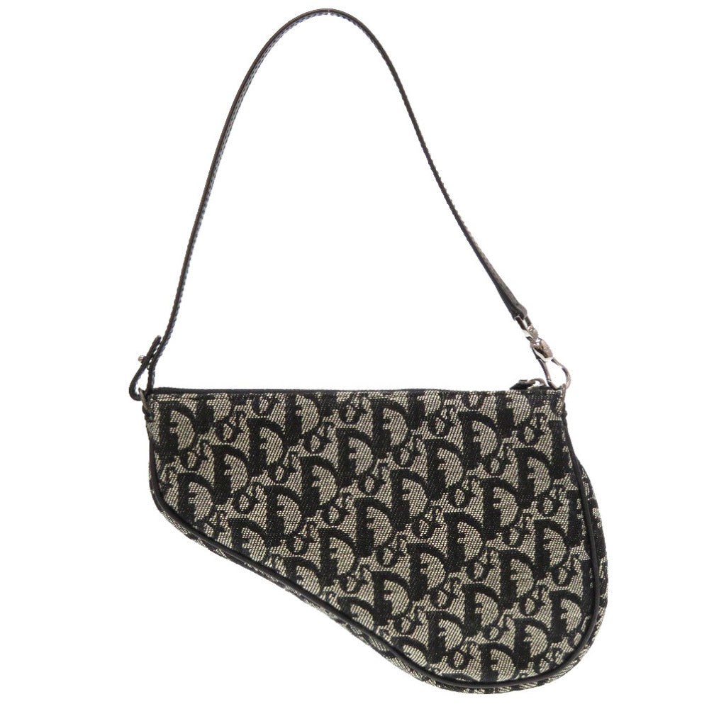 Christian Dior Pouch canvas black Saddle pouch Trotter Women Rovelle Bags