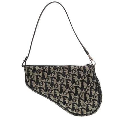 Christian Dior Pouch canvas black Saddle pouch Trotter Women Rovelle Bags