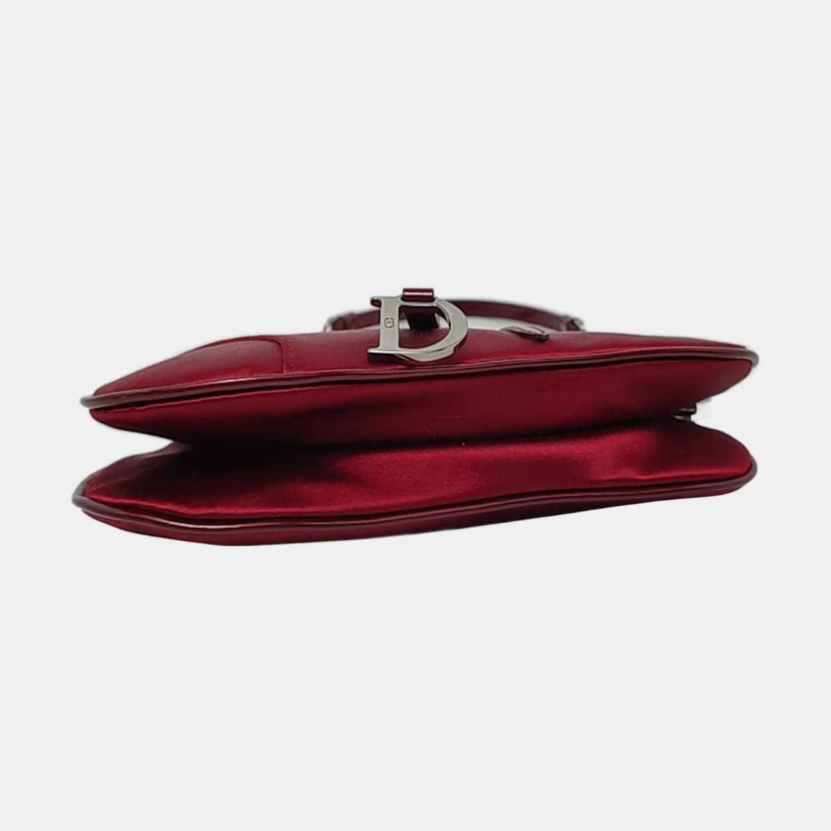Dior Saddle Classic Clutch Mini Red Silk Satin Rovelle Bags