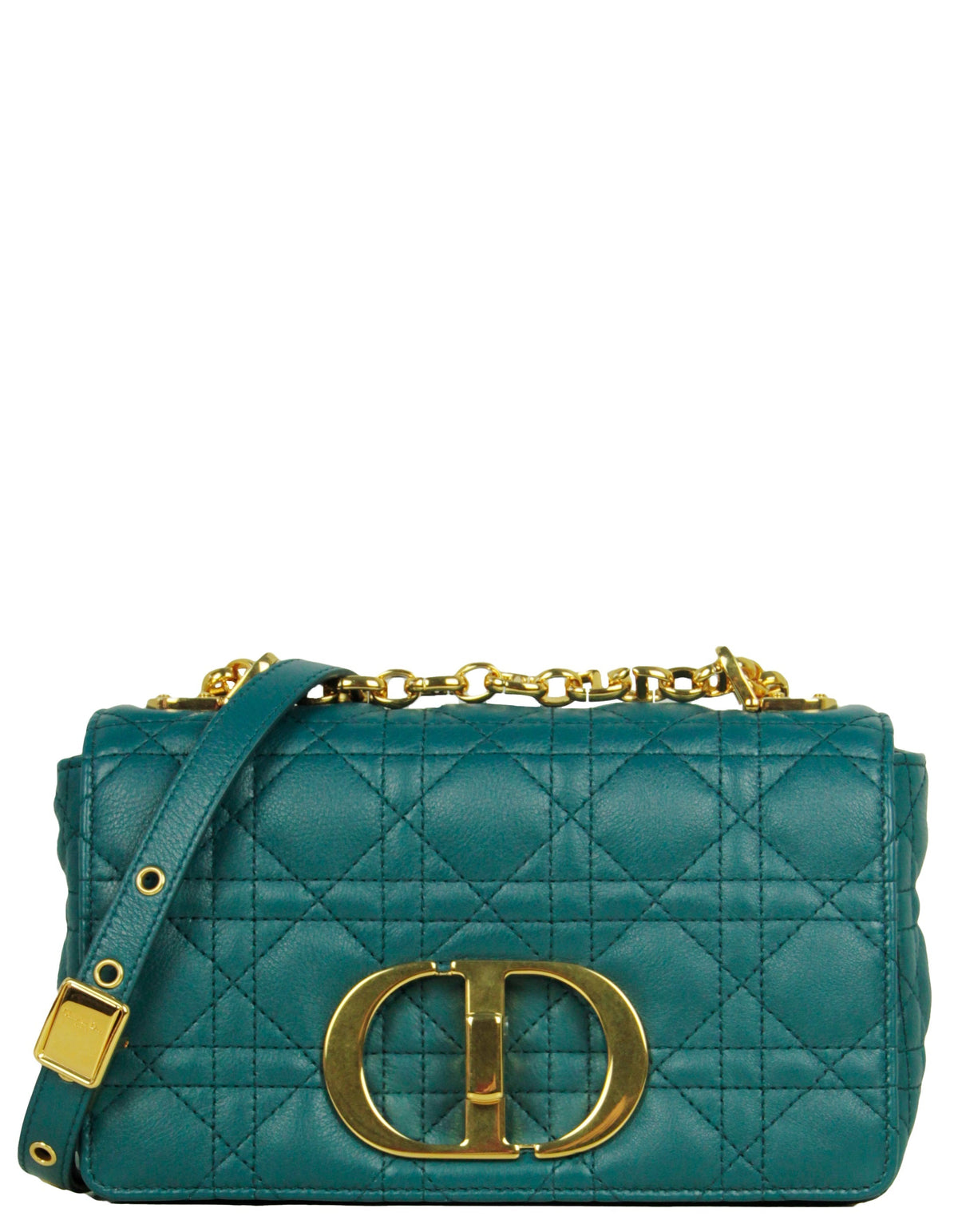 Christian Dior Teal Leather Cannage Small Caro Bag Rovelle Bags