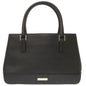 BURBERRY Handbag leather black Check Pattern Women