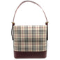 BURBERRY Shoulder Bag Canvas, Leather beige check Women