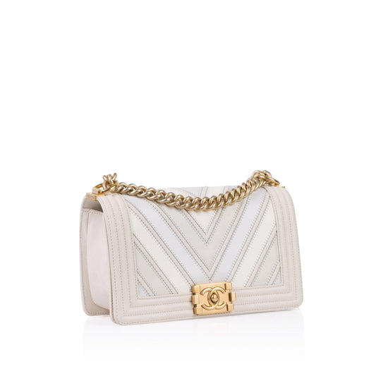 Chanel Mixed Leather Ss16 Boy Bag Rovelle Bags