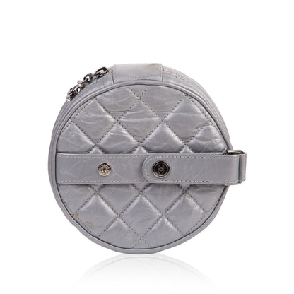 Chanel Medallion Calfskin Silver Clutch Rovelle Bags