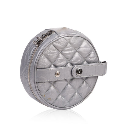 Chanel Medallion Calfskin Silver Clutch Rovelle Bags
