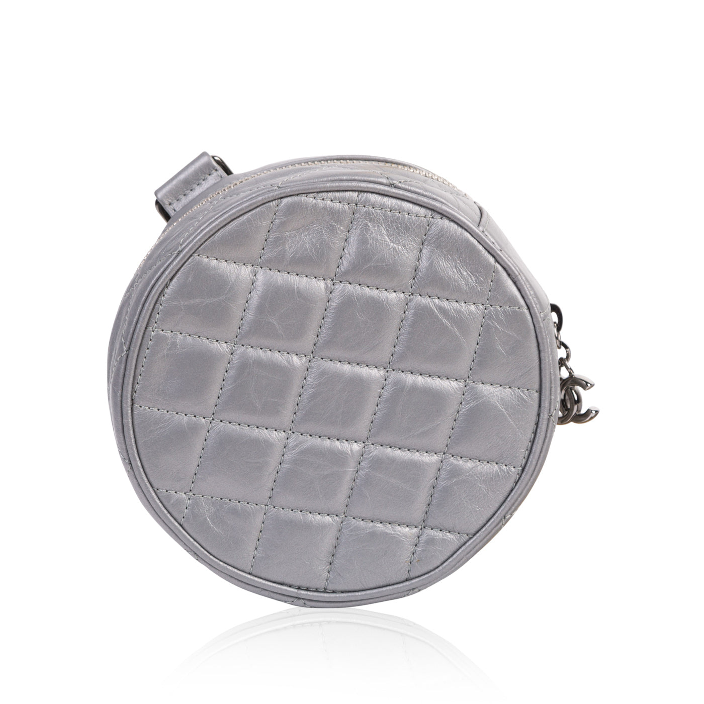 Chanel Medallion Calfskin Silver Clutch Rovelle Bags