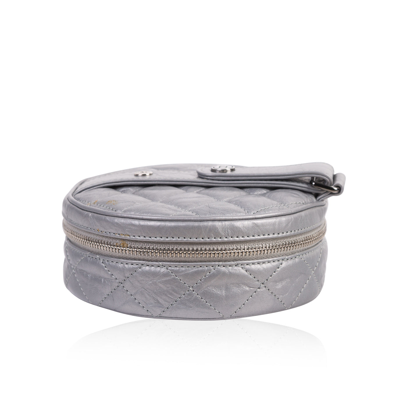 Chanel Medallion Calfskin Silver Clutch Rovelle Bags