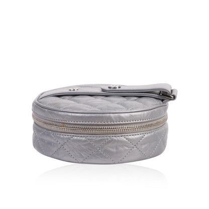 Chanel Medallion Calfskin Silver Clutch Rovelle Bags