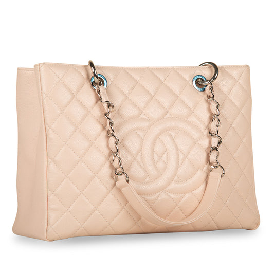 Chanel Timeless Caviar Silver Tote Bag Style 6 Rovelle Bags