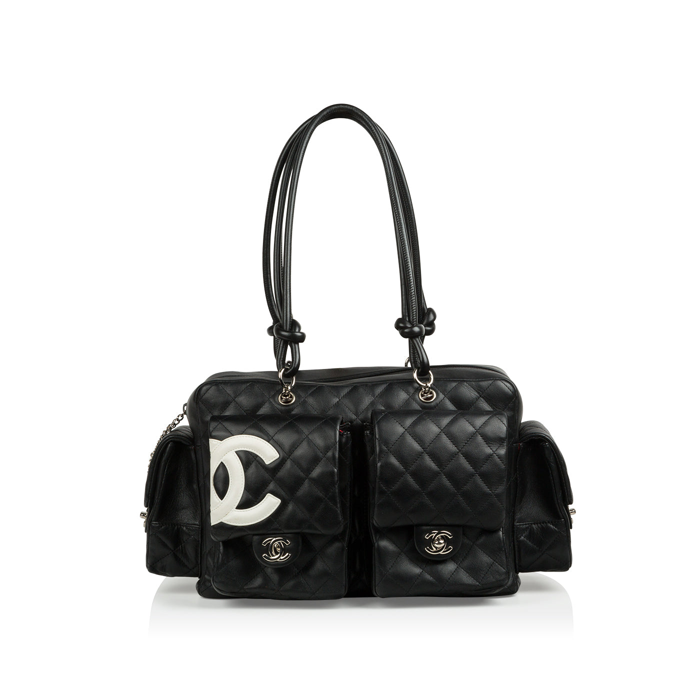 Chanel Cambon Lambskin Black Handbag Style 3 Rovelle Bags