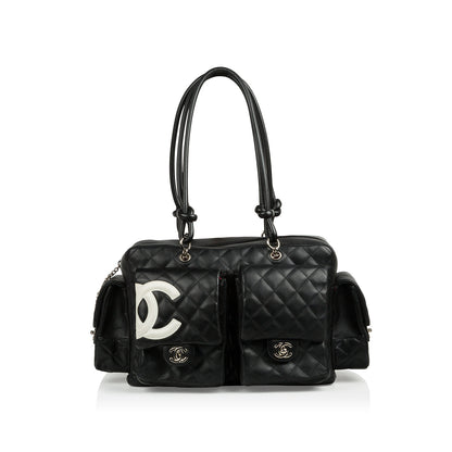 Chanel Cambon Lambskin Black Handbag Style 3 Rovelle Bags
