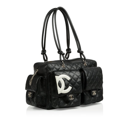 Chanel Cambon Lambskin Black Handbag Style 3 Rovelle Bags