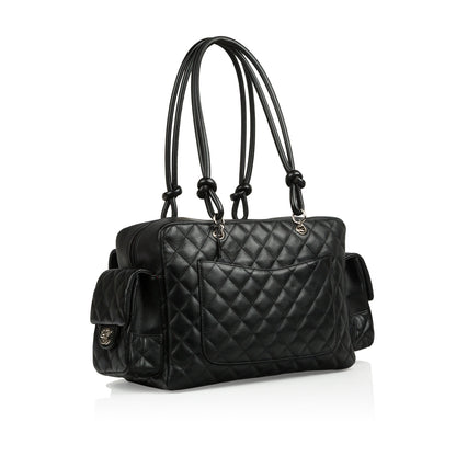 Chanel Cambon Lambskin Black Handbag Style 3 Rovelle Bags