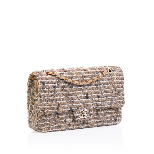 Chanel Medium Classic Flap Bag - Tweed Rovelle Bags