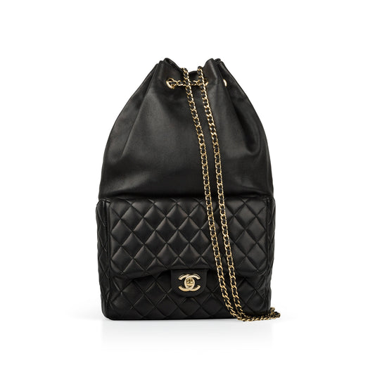 Chanel Timeless Lambskin Black Backpack Lambskin Rovelle Bags