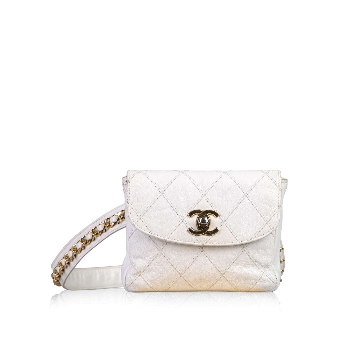 Chanel Luxury Quilted Gold Handbag Quilted Rovelle Bags