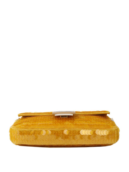 Fendi Yellow Sequin Baguette Shoulder Bag. Rovelle Bags