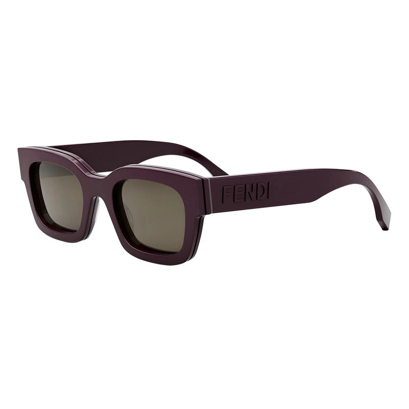 Fendi Sunglasses Square Full Rim, Red Frame and Brown Lens FE40119I69E Rovelle Bags
