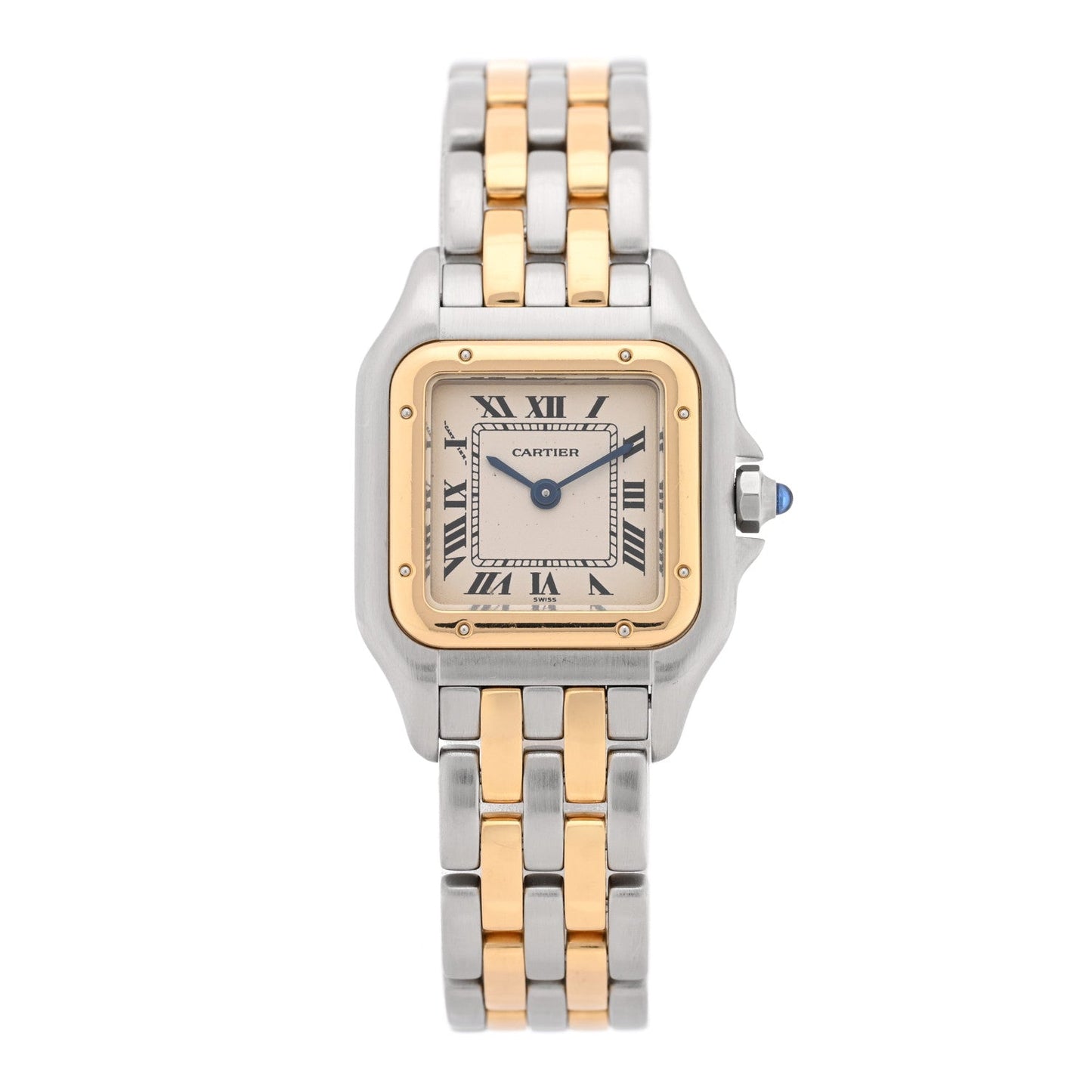 Stainless Steel 18K Yellow Gold 22mm Panthere Quartz Watch