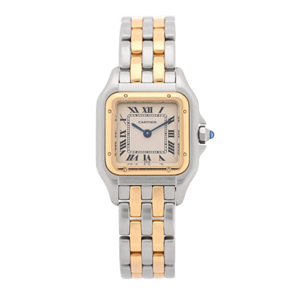 Stainless Steel 18K Yellow Gold 22mm Panthere Quartz Watch