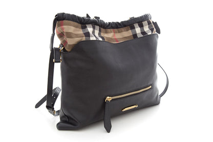 Burberry Big Crush Leather Black Tote Bag