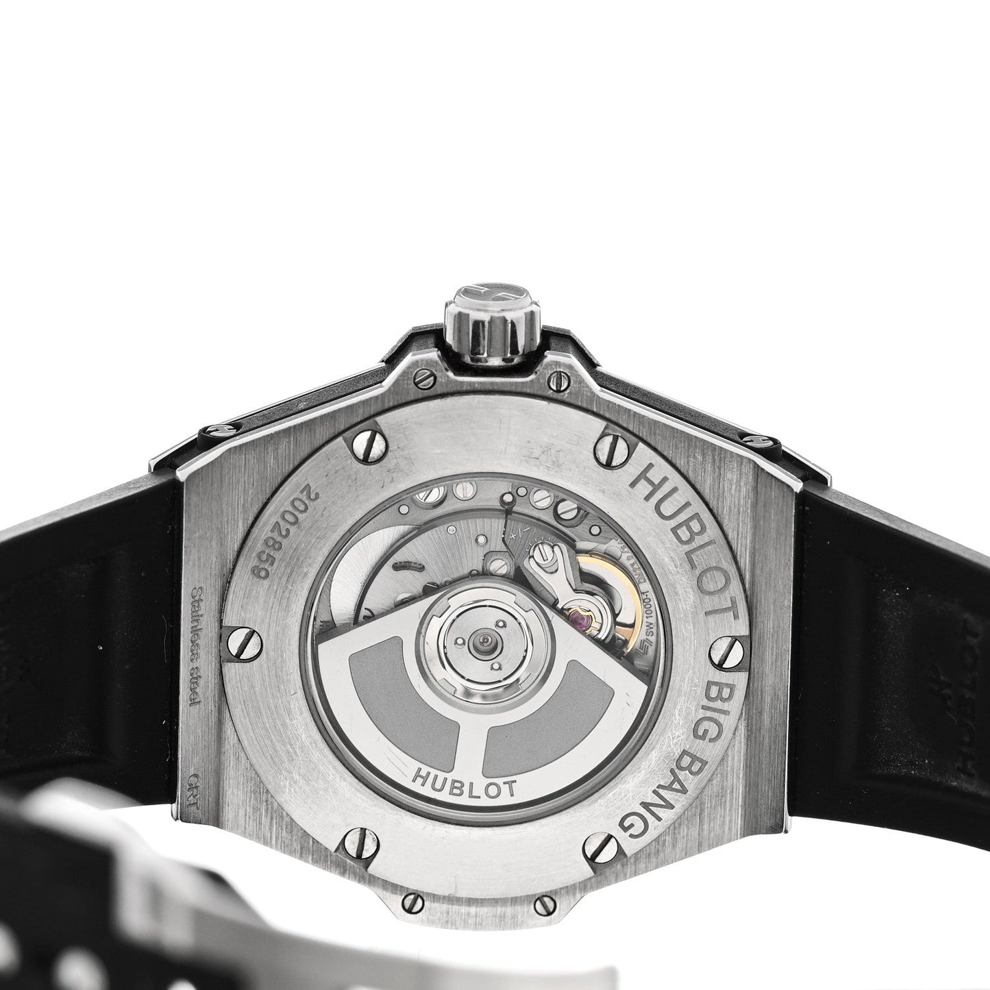 Stainless Steel Rubber Diamond Bezel 33mm Big Bang One Click Automatic Watch Black 485.SX.1270.RX