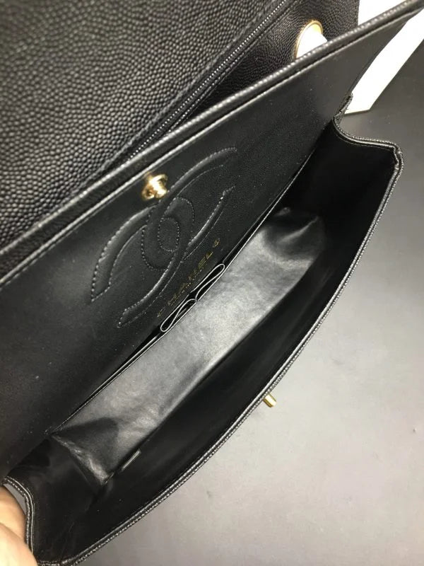 Chanel Classic Flap Caviar Bag Black