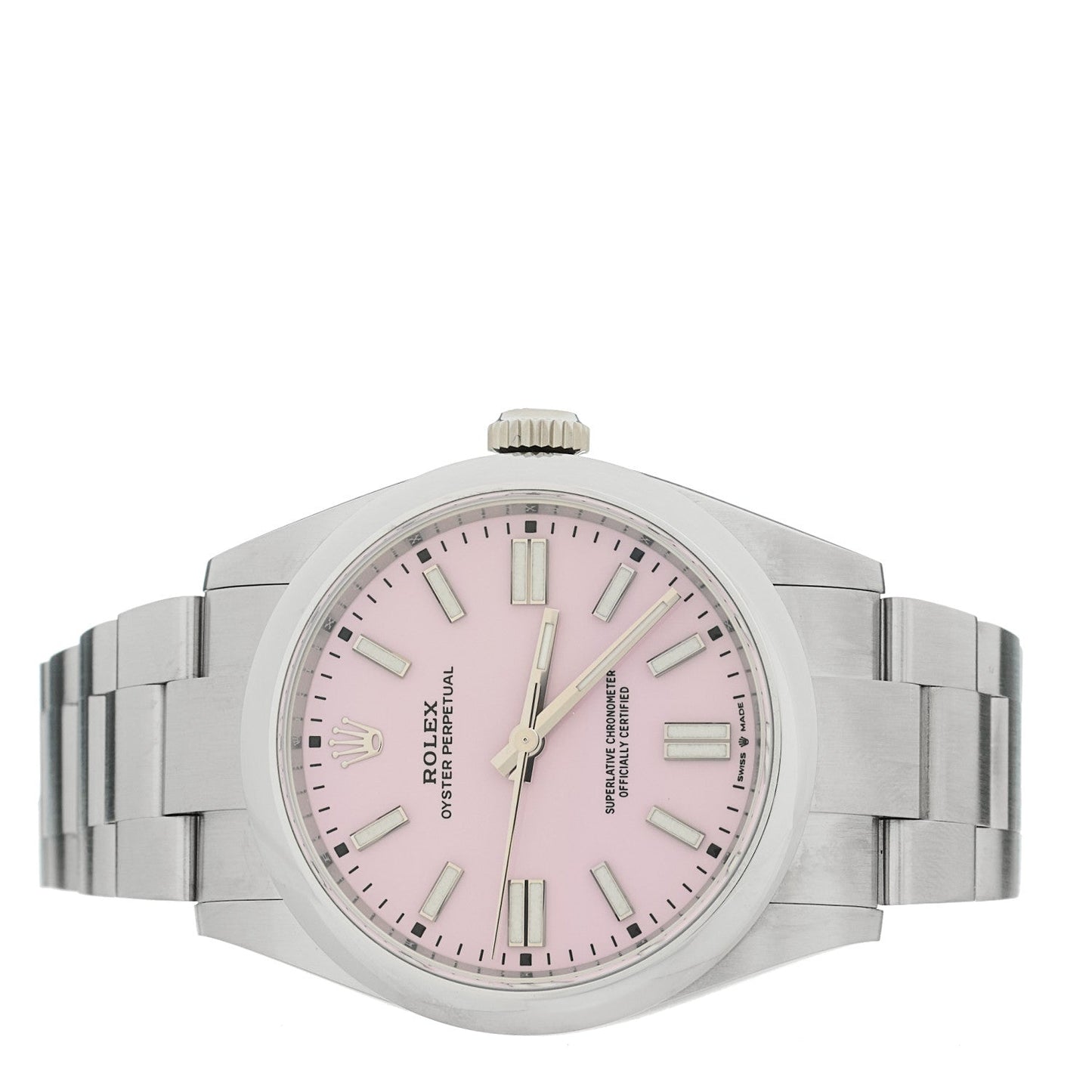 Stainless Steel 41mm Oyster Perpetual Watch Candy Pink 134300