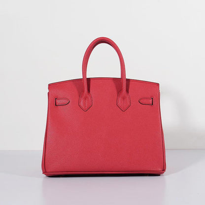 Luxury Hermes 30Cm Birkin Bag Epsom Leather With Strap Red Gold