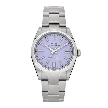 Stainless Steel 41mm Oyster Perpetual Watch Lavender 134300