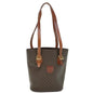 Luxury CELINE Macadam Canvas Shoulder Bag PVC Leather Brown 60044