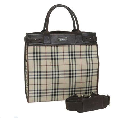 Burberry Nova Auth Canvas Beige Shoulder Bag Style 14
