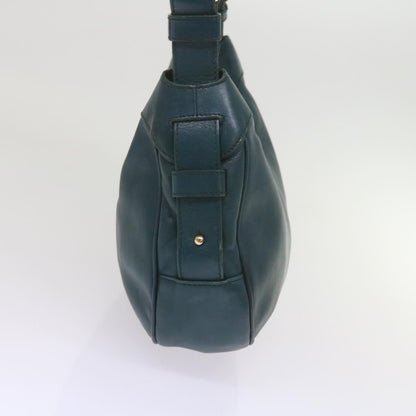 Luxury CELINE Shoulder Bag Leather Blue 60323