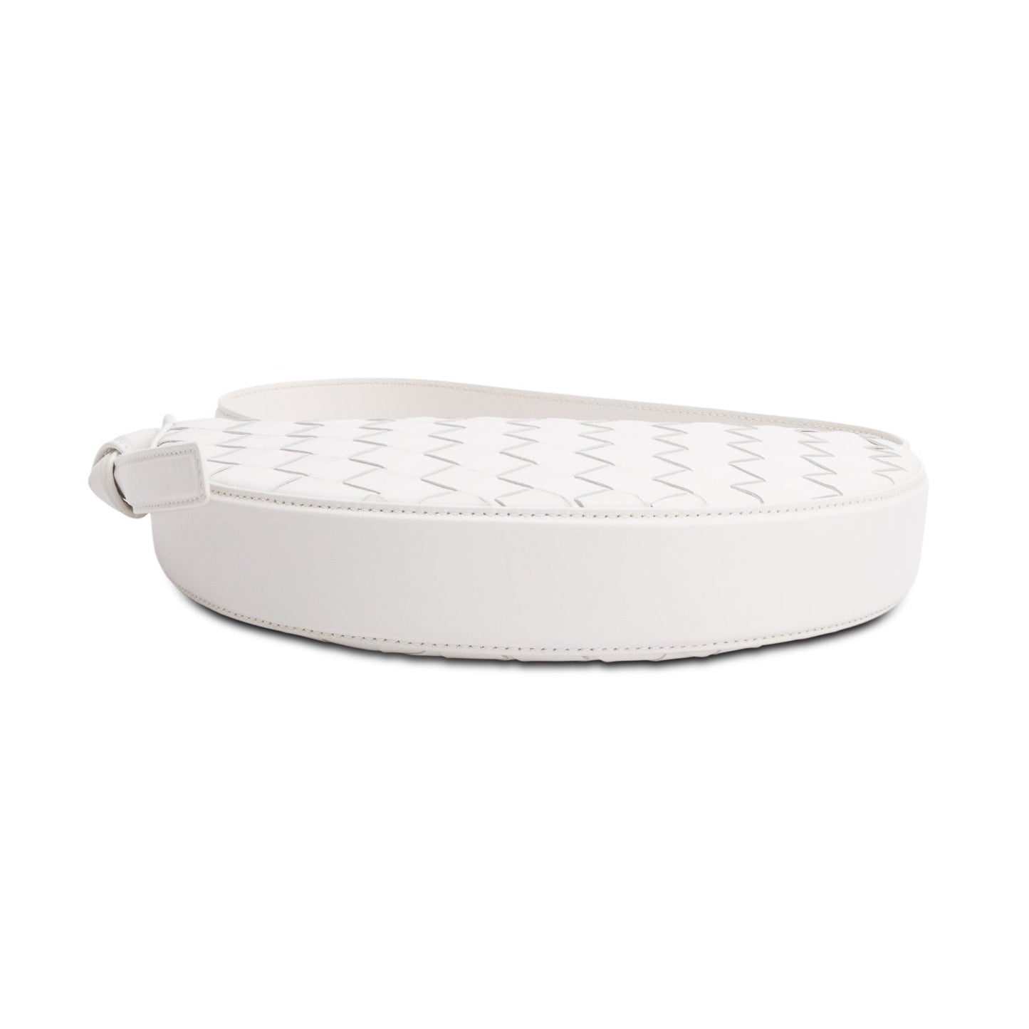Bottega Veneta White Intrecciato Leather Mini Sunrise Bag